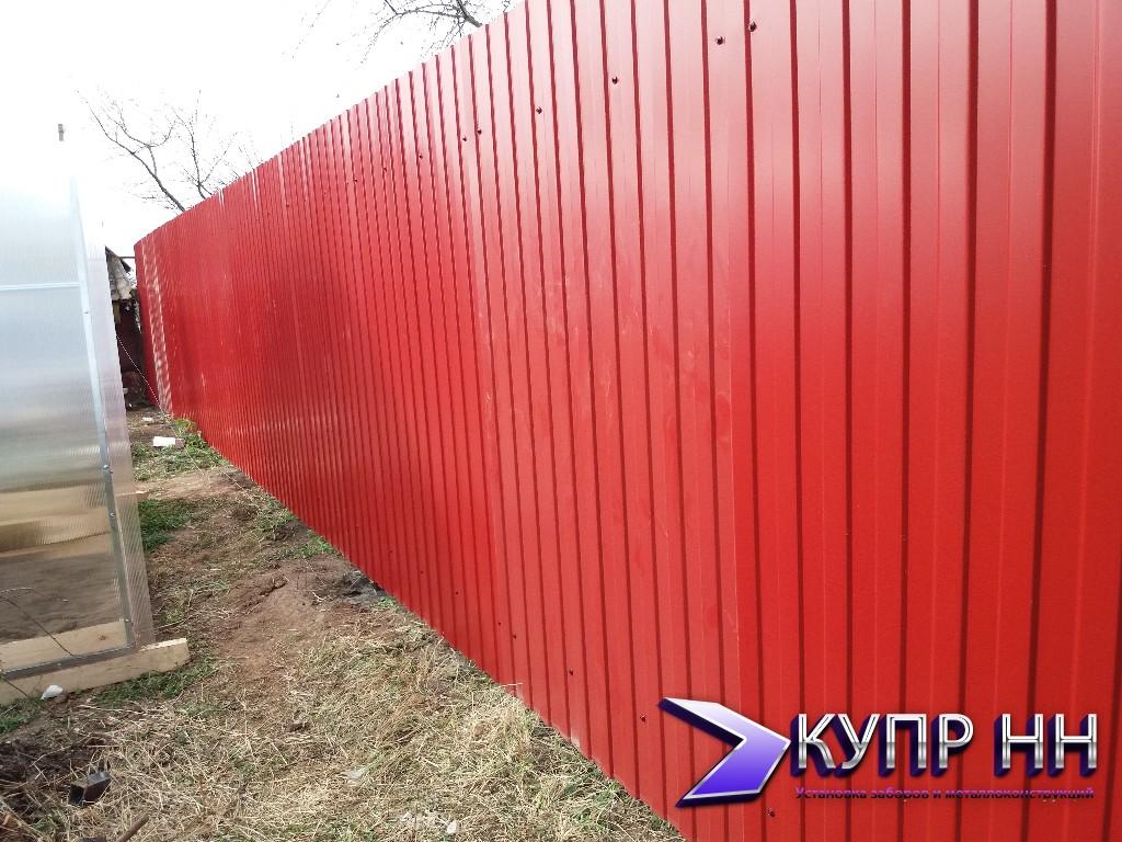 Забор из профнастила в Богородском районе д. Сокол